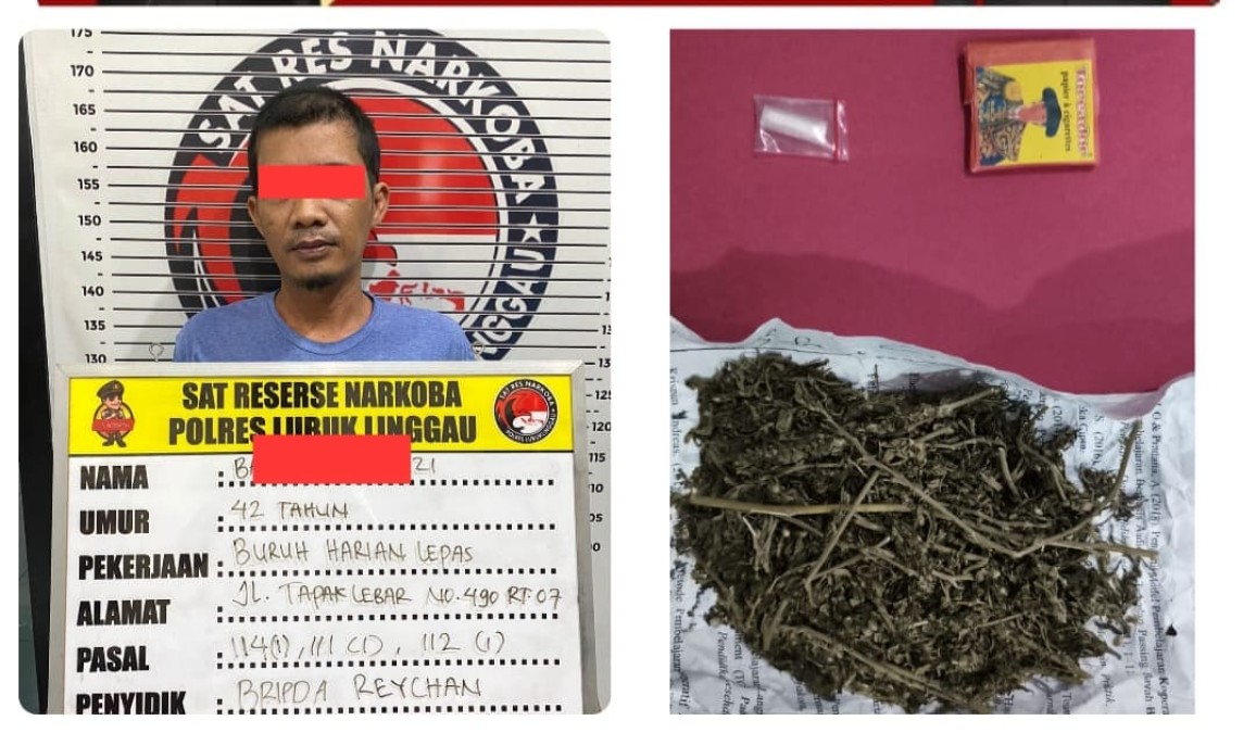 Bawa Ganja, BHL ini Ditangkap Polres Lubuklinggau