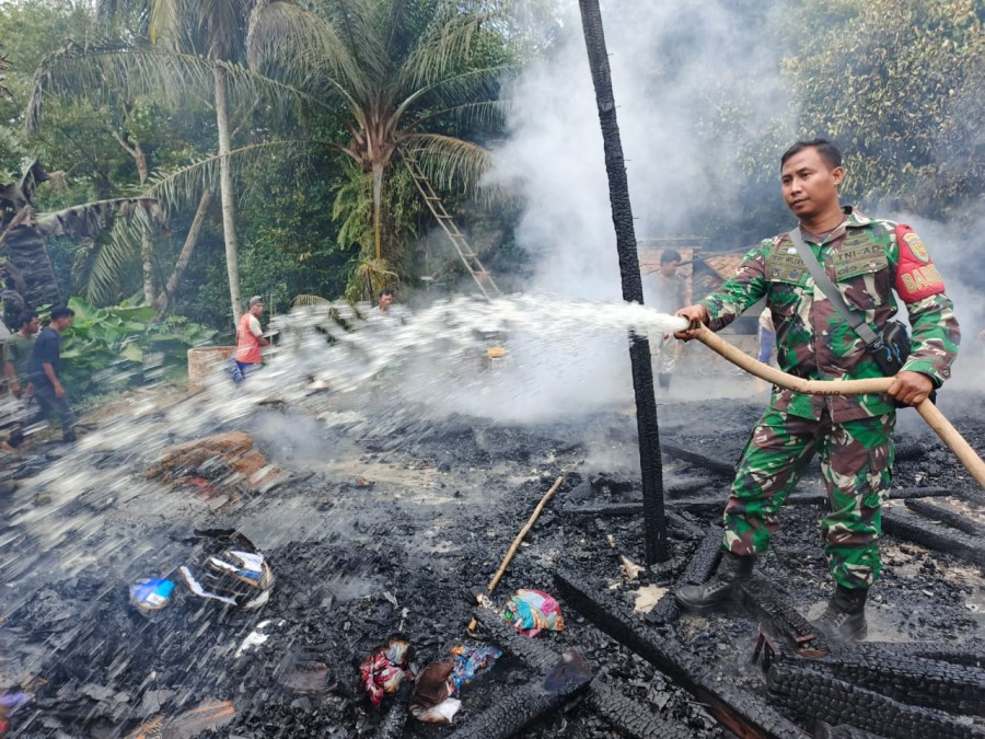 Rumah di Benakat Minyak Ludes Terbakar, Rugi Ratusan Juta
