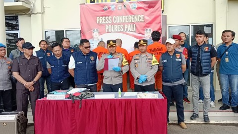 Polres PALI Gelar Press Release Pengungkapan Kasus Kriminal Sat Reskrim