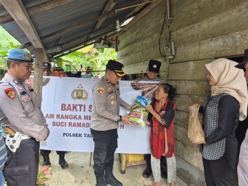 Polsek Talang Ubi Gelar Bakti Sosial,Pererat Kepedulian Menjelang Ramadhan 1446 H