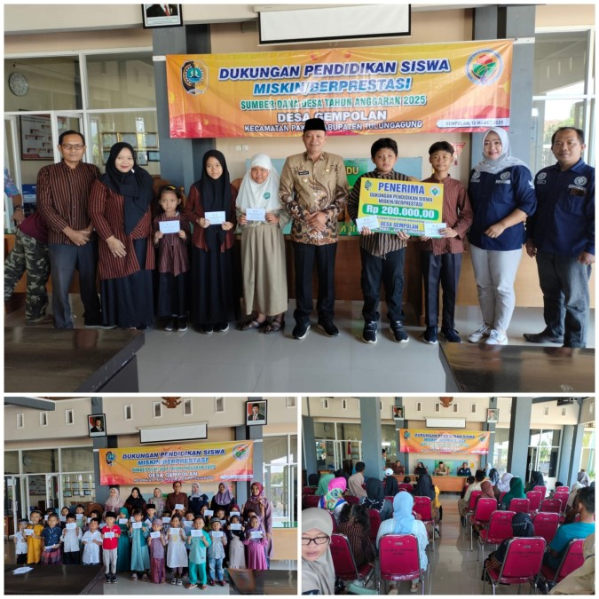 Tingkatkan Kualitas Pendidikan, Pemdes Gempolan Beri Bantuan Pada Siswa Miskin Berprestasi