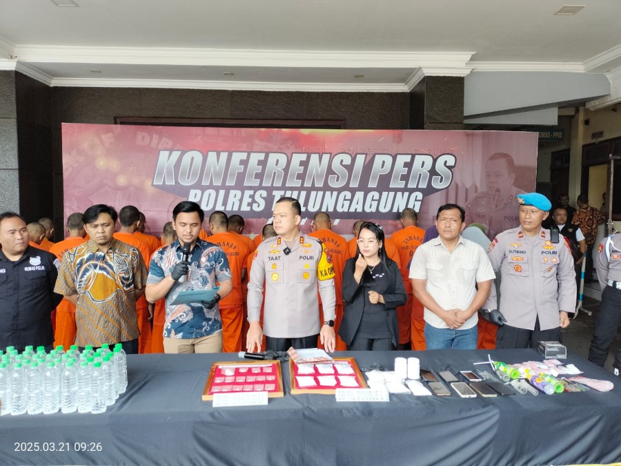 Selama 22 Hari, Satnarkoba Polres Tulungagung Berhasil Ungkap 16 Kasus Dengan 25 Tersangka