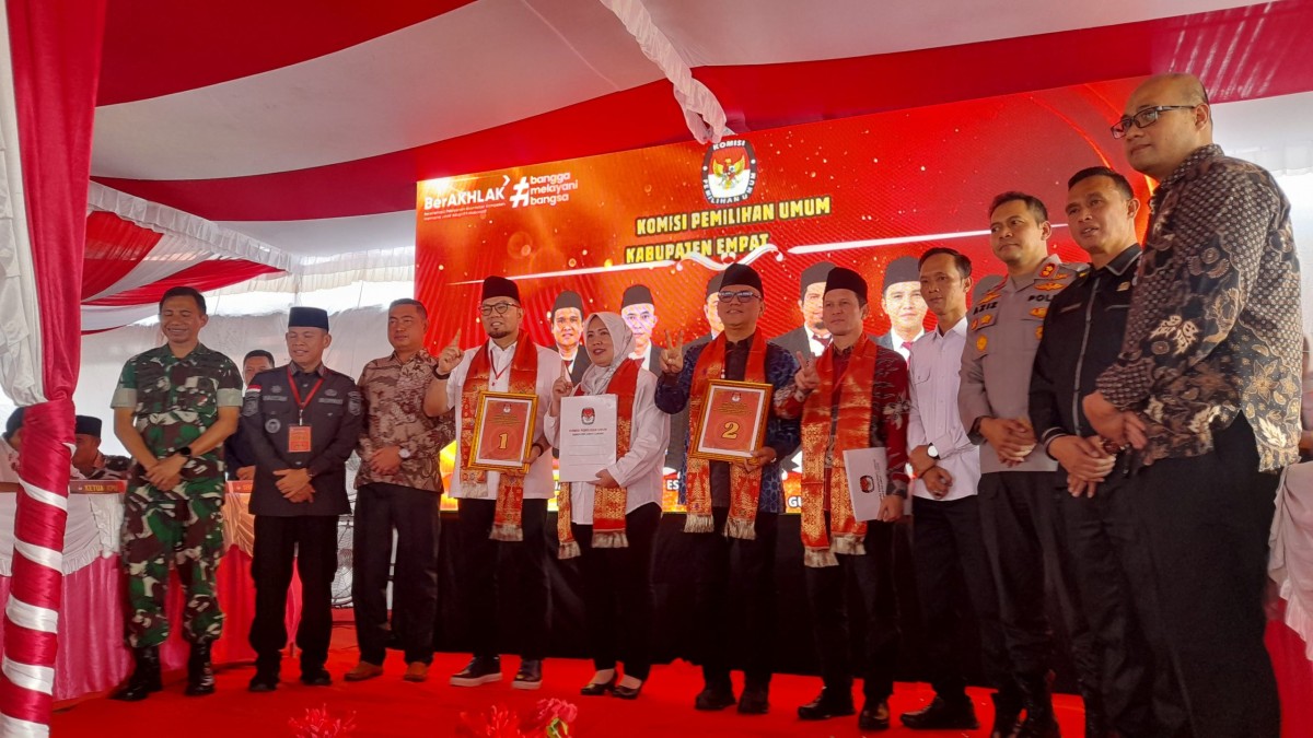 KPU Empat Lawang Gelar Pengundian Nomor Urut Paslon untuk PSU Pilkada