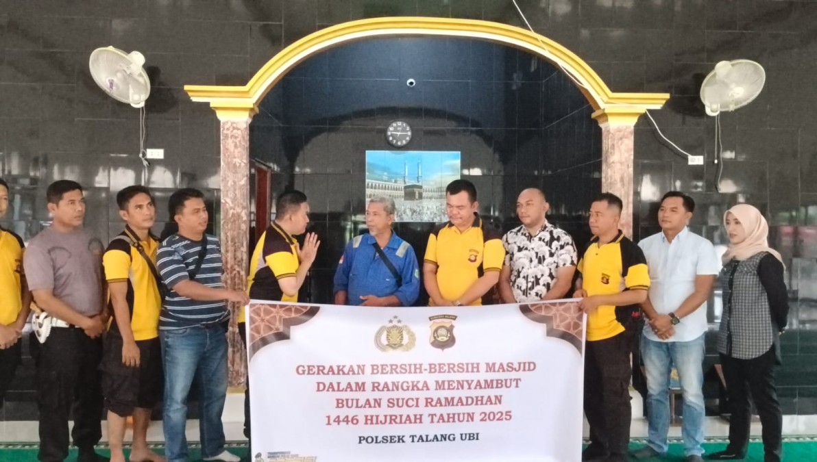 Polsek Talang Ubi Gelar Bakti Sosial Kurvey Masjid Sambut Ramadhan 1446 H