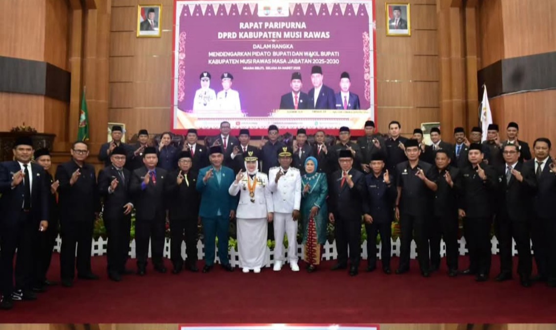 Rapat Paripurna DPRD Mura, Bupati Sampaikan Visi Misi Lima Tahun ke Depan