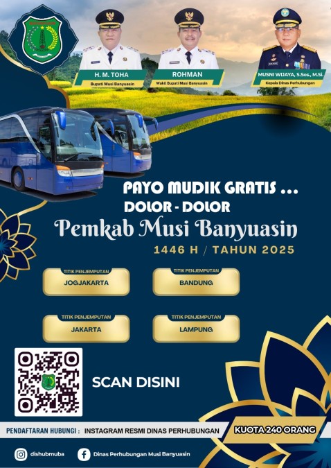 Siapkan 6 Armada Bus dgn 240 Kuota Peserta Mudik Gratis