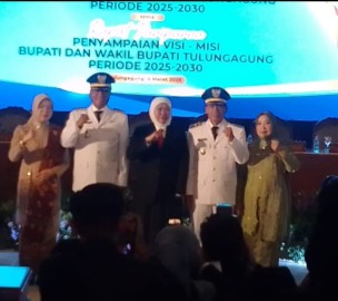 Sertijab Bupati-Wakil Bupati Periode 2025-2030 dan Rapat Paripurna DPRD Tulungagung Penyampaian visi-Misi