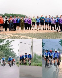 Gowes Bareng, Kapolda Sumsel, Bupati, Walikota dan Kapolres dari Lubuklinggau ke Danau Aur