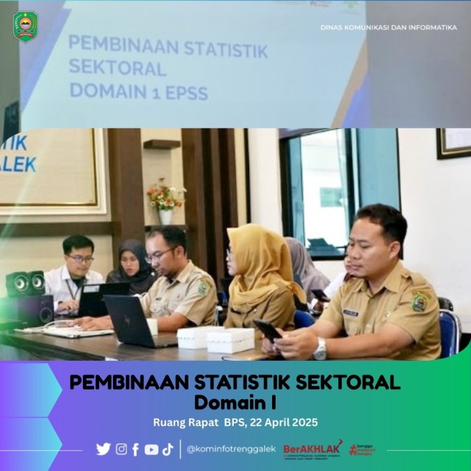 BPS dan Diskominfo Trenggalek LakukanPembinaan Statistik Sektoral Domain 1