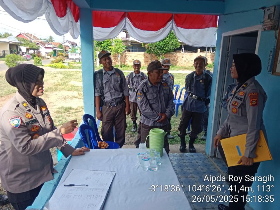 Pos Satkamling Desa Raja Barat Dinilai Tim Polda Sumsel, Kapolres PALI Apresiasi Semangat Warga