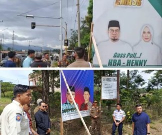 Bawaslu Empat Lawang Tertibkan APK Saat Masa Tenang Jelang PSU