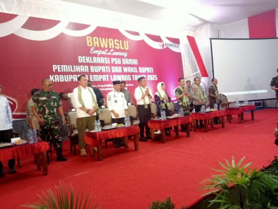 Pj Bupati Dampingi Gubernur Sumsel Hadiri Deklarasi PSU Damai di Empat Lawang