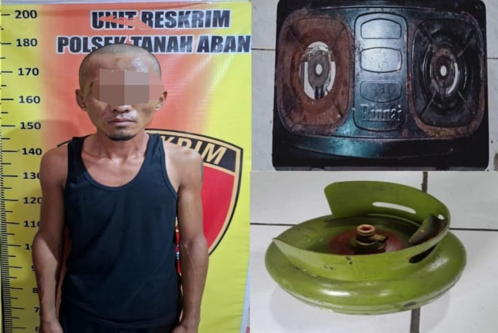 POLSEK TANAH ABANG UNGKAP KASUS CURAT, PELAKU DIAMANKAN BERSAMA BARANG BUKTI