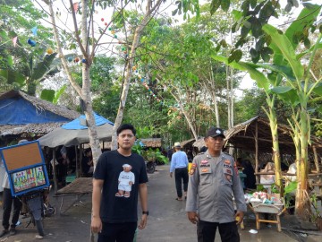 Pengunjung Objek Wisata Paye Biru Capai 300 Orang, Polsek Penukal Abab Jaga Kamtibmas