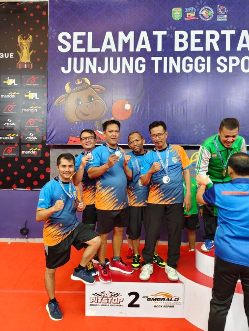Porprov Korpri Sumsel, Kontingen Lubuklinggau Cabor Tenis Meja Beregu Putra Raih Medali Perak