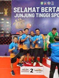 Porprov Korpri Sumsel, Kontingen Lubuklinggau Cabor Tenis Meja Beregu Putra Raih Medali Perak