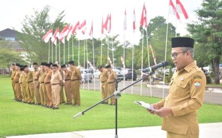 Wabup Musi Rawas H. Suprayitno Pimpin Apel ASN Masuki Masa Purna Tugas