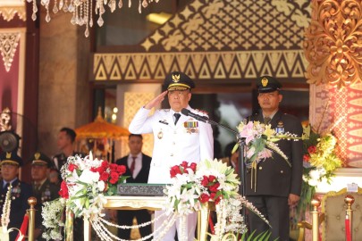 Upacara Penurunan Bendera Tutup Rangkaian HUT RI ke-80 di Sumsel,