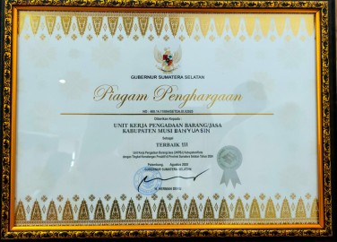 Muba Raih Penghargaan ITKP 2024 Tingkat Provinsi Sumsel