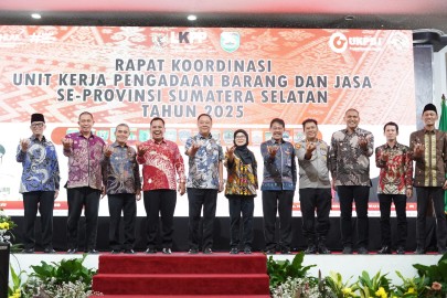 Wagub Sumsel Cik Ujang Buka Rakor UKPBJ se-Sumsel, Tegaskan Pentingnya Integritas dan Implementasi Perpres 46/2025