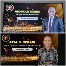 Akhmad Munir Terpilih Ketua Umum PWI 2025–2030, Atal S Depari Nahkodai Dewan Kehormatan