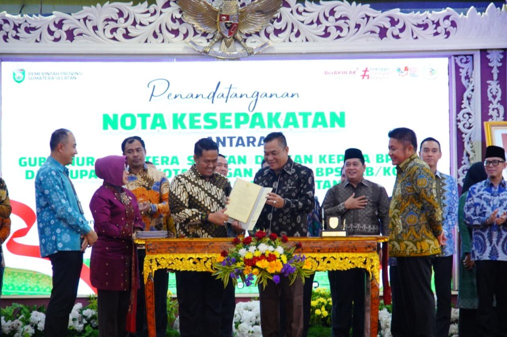 Sinergi Data Sumsel: Bupati Muba HM.Toha Tohet SH Tandatangani MoU Dengan BPS