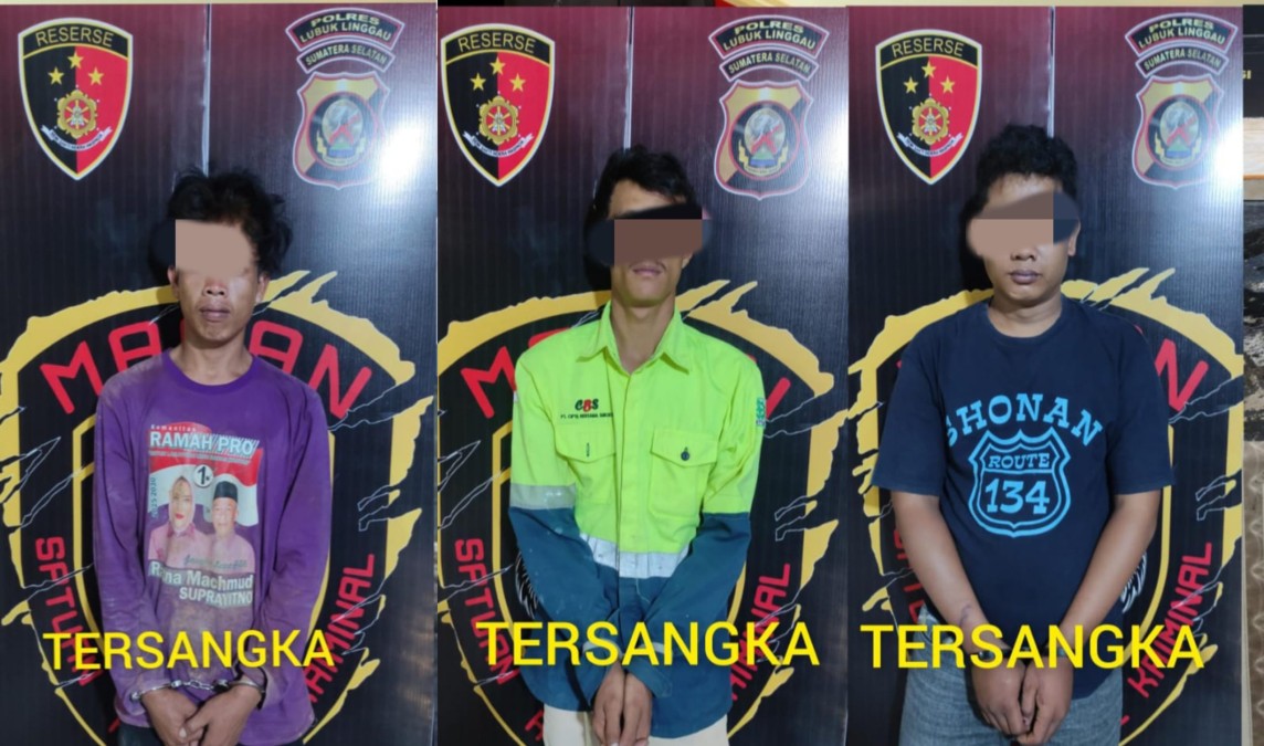 Polres Lubuk Linggau Ringkus Tiga Pelaku Pencurian Sepeda Motor di Dua Lokasi