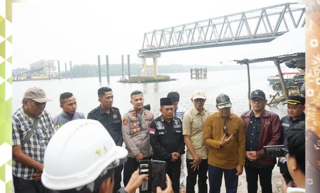 DPRD Muba Tinjau Progres Perbaikan Jembatan Lalan, Pastikan Pembangunan Tepat Waktu