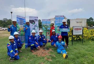 SKK Migas – KKKS Seleraya Merangin Dua Dukung “World CleanUp Day” dengan Aksi Bersih dan Penanaman Pohon di Lokasi Kerja Block Station