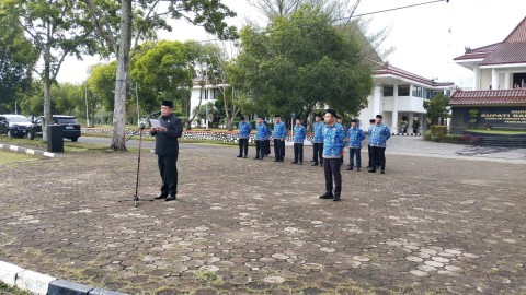 Pimpin Apel Gabungan, Bupati Banyuasin Tegaskan Disiplin ASN dan Prioritas Anggaran Daerah