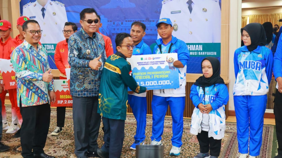 Bupati Muba Beri Bonus Atlet Porprov dan Peparprov, Apresiasi Prestasi Gemilang