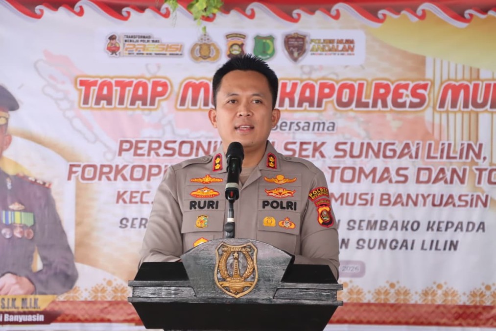 Silaturahmi ke Polsek Sungai Lilin, Kapolres Muba Tekankan Sinergi dan Perang Terhadap Narkoba