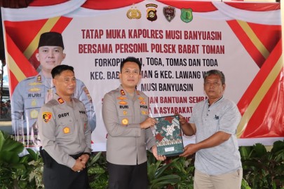 Kapolres Muba Kunker ke Babat Toman, Tegaskan Peran Kades Perangi Narkoba dan Judi Online